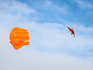 The Banshee drone deploying its parachute coming into land