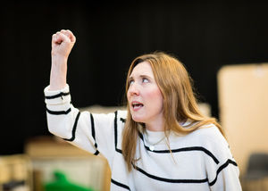 Matilda cast members during their first day of rehearsals. Pic: Helen Maybanks