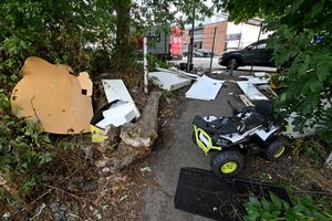 The rubbish inclused general household waste and electronics