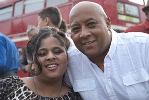 Krystie with her father Robert Lue