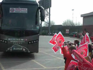 Supporting image for story: Video: Walsall players leave for Wembley