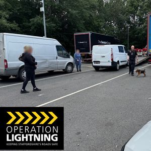 The vans were stopped after one was found to not have a correct VRM. Photo: Staffordshire Police Road Crime Team