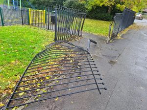 Supporting image for story: Newport play park railings destroyed in mystery incident