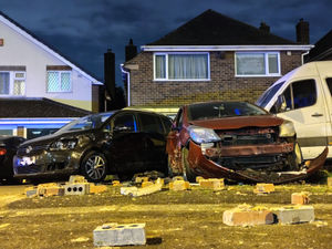 Supporting image for story: Van driver injured as wall smashed and car damaged after medical episode at wheel