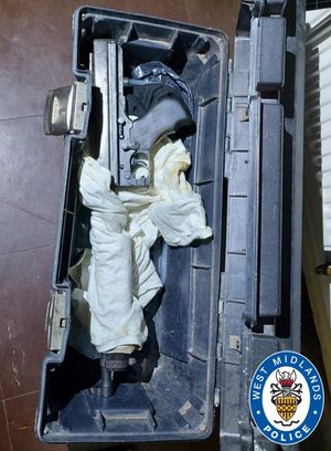 A Thompson submachine gun and 176 rounds of ammunition were found in the house. Photo: West Midlands Police
