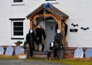 The Addams Family are on show outside one home