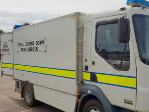 Supporting image for story: Bomb squad detonate wartime artillery shells in Oswestry - with video