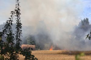 The blaze terrified the residents. Photo: Lee Hart 