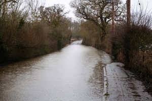 Berwick Road, Shrewsbury, is one of the roads flooded and closed to traffic