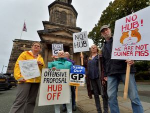Supporting image for story: Protest held as health chiefs face grilling over proposed Shrewsbury health hub