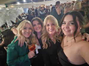 Lisa Milner, left, at her celebration event with Maisie Harris, Mirella Evans and Courtney Thompson 