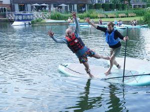 Supporting image for story: In Pictures: Sir Ed falls off paddleboard – again – as campaign trail continues