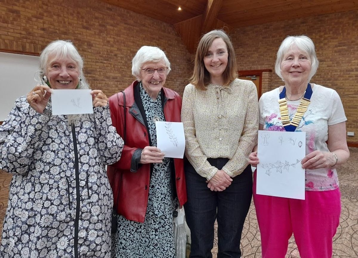 Ladies group hear: Anyone can draw - use a black pen!