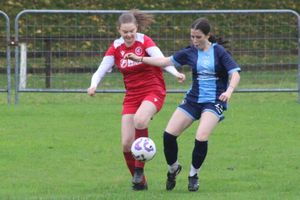 Action from Penybont United's clash with Hereford Pegasus