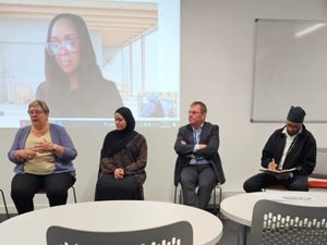 Panel two - Dr. Nicky Adams, Tinuke Bosun-Okusaga, Zoya Nadeem, Andy Tromans and Tajinder Singh-Sian.