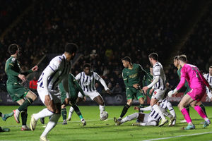 Cedric Kipre fires home the opener (Photo by Adam Fradgley/West Bromwich Albion FC via Getty Images).