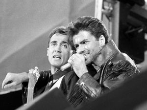 Pop duo Wham!, Andrew Ridgeley and George Michael