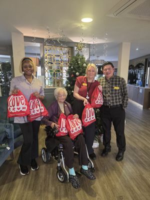 Macc Care residents and staff came together to support the LoveBrum campaign