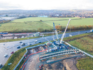 The bridge will eventually provided access to Oswestry Innovation Park. Photo: Beaver Bridges