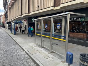 One of the new bus shelters in Shrewsbury town centre. Picture: Shrewsbury Town Council
