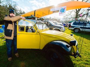 Supporting image for story: Motor enthusiasts flock to Weston Park event despite bad weather - in pictures