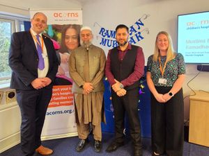 Trevor Johnson, Imam Asad, Shaz Saleem, Louise K at special event 