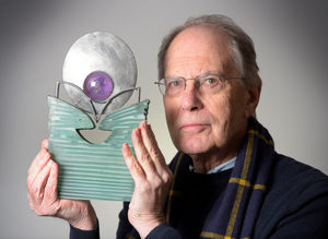 Glass artist Keith Cummings, who has some of his work on display in Simon Bruntnell's glass exhibition studio at the Stuarts Works, High Street in Wordsley