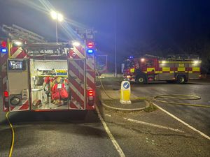 Firefighters from Market Drayton were on the scene