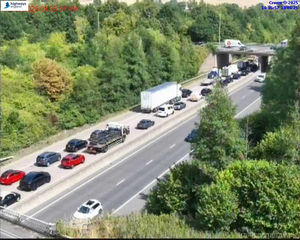 The situation at Junction 4 Eastbound at 2.30pm. Picture: Traffic Cameras UK