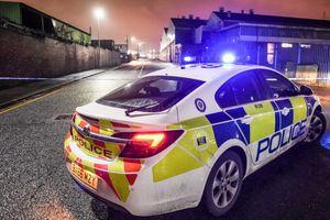 Police at the scene after a suspected unexploded device was found in Smethwick. Photo: SnapperSK