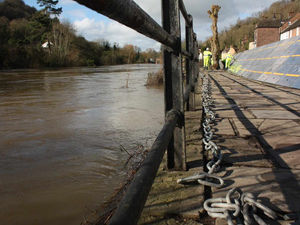 Supporting image for story: Ironbridge flood barriers come down