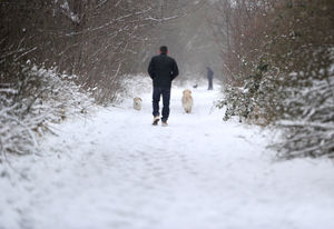 Snow on Slkin Way in Bratton