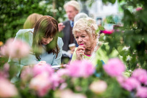 Judith Chalmers enjoys the David Austin flowers on display