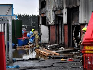 Supporting image for story: WATCH: Crews tackle 14-hour fire at Walsall industrial unit involving two large oil drums