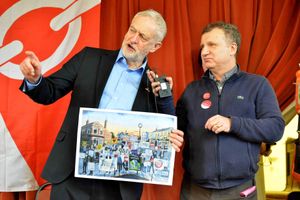 Jeremy Corbyn with Pete Lowe