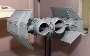 A TIE bomber in progress