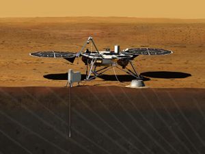 Supporting image for story: Nasa’s Mars lander captures strikes by four meteoroids