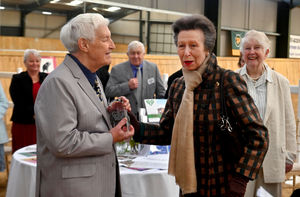 Princess Anne presented the King's Award for Voluntary Service to Dr Malcolm Bennett on behalf of Church Aston & Chetwynd Village Hall.