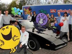 Supporting image for story: Knight Rider car visits Muller Dairy