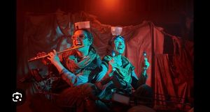 The show is made of 90% materials and tours with a low output lighting rig