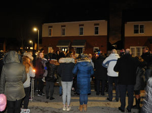 Vigil for Cheryl Hooper, at Farmers Gate, Newport