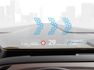Autonomous Emergency Braking system illustration