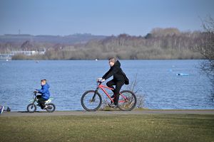 People were out enjoying the sunshine in Burntwood on Saturday