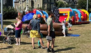 There were a range of inflatables and games to keep youngsters happy all day