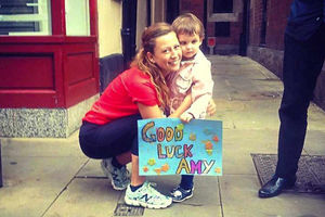 Supporting image for story: Oswestry's record-breaking runner Amy Hughes gives little Izzy's fund a marathon boost