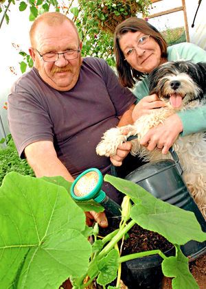 Barry, Carol, and Millie after he was rumbled.