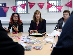 Supporting image for story: Mark Andrews: While rumours swirl about Andy Burnham's supposed plot to oust the PM, his trusty lieutenants get to grips with a giant phone in Telford