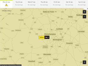 The yellow ice warning issued by The Met Office