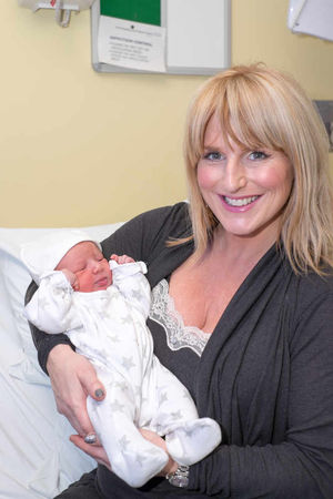 Cherie Chilton with daughter Harlee Chilton, born weighing 7lb 11oz at 2.12am