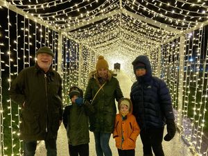 Supporting image for story: Longest illuminated festive lights tunnel is switched on